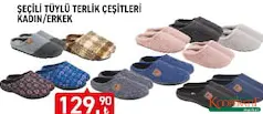 GEZER SEÇİLİ TÜYLÜ TERLİK ÇEŞİTLERİ KADIN/ERKEK fiyat ve kampanya bilgisi